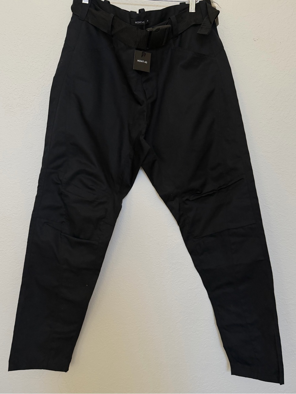 MDNT:45 Black Belted Pants Streetwear Goth Avant Garde Techwear Designer Men XL
